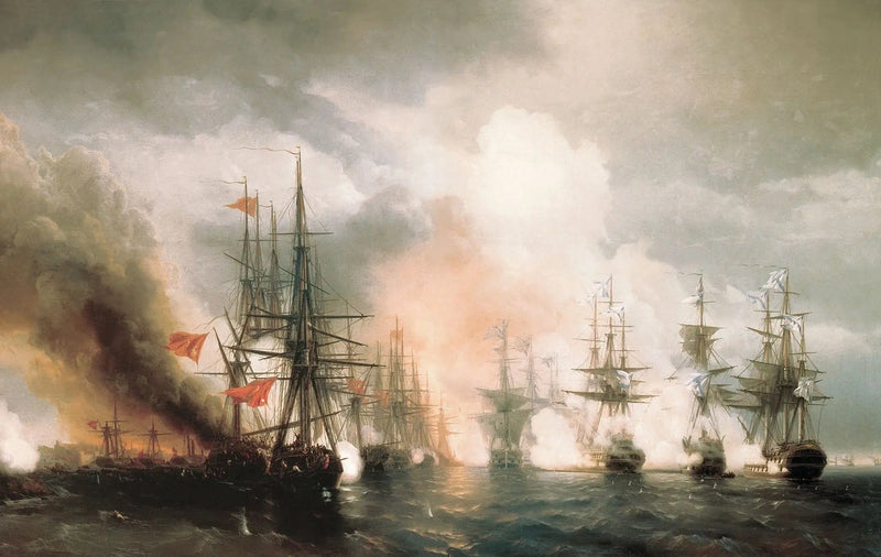 Slaget vid Sinope - Ivan Aïvazovski