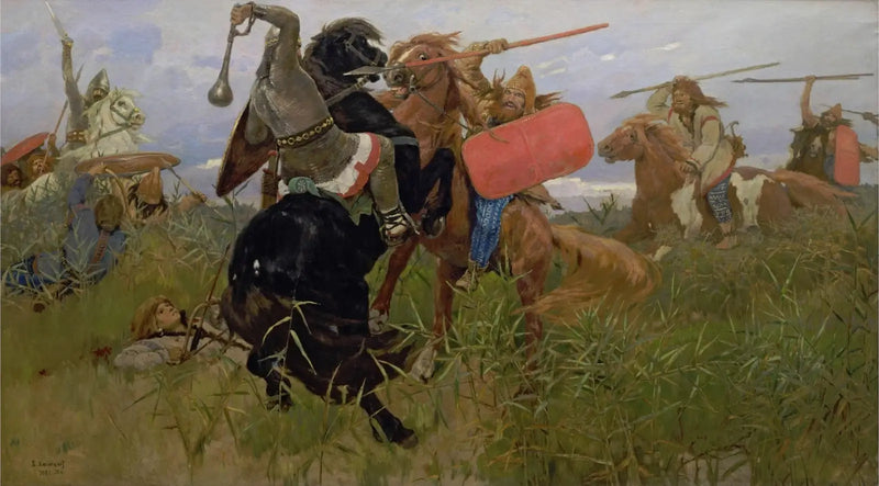 Slaget mellan skyterna och slavarna - Viktor Vasnetsov