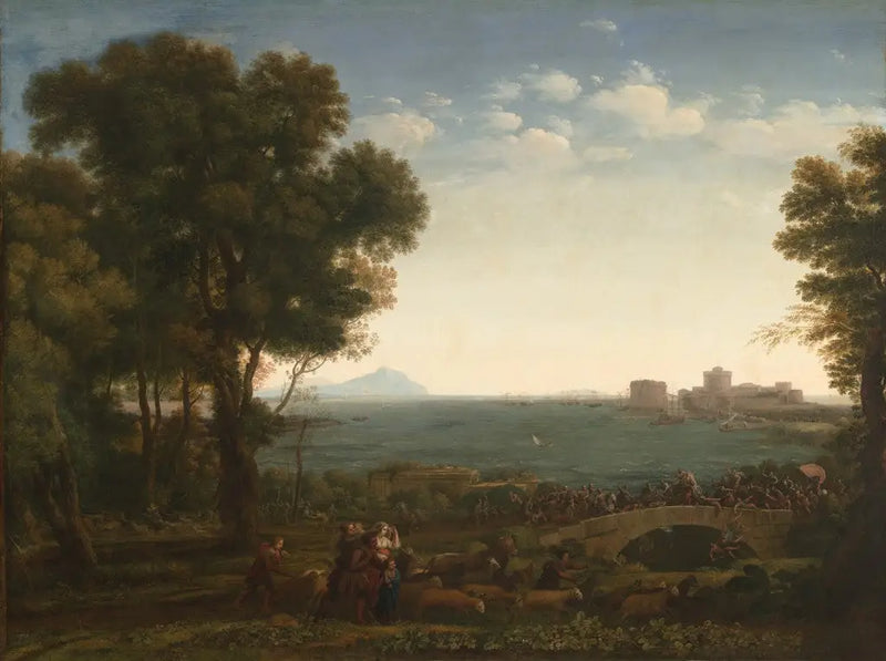 Slagsmål på en bro - Claude Lorrain