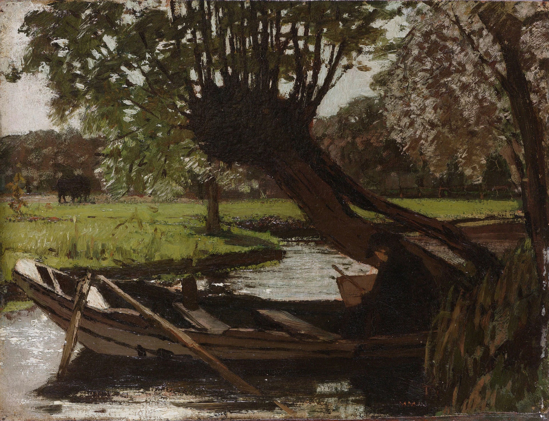 Bateau avec saule têtard - Matthijs Maris