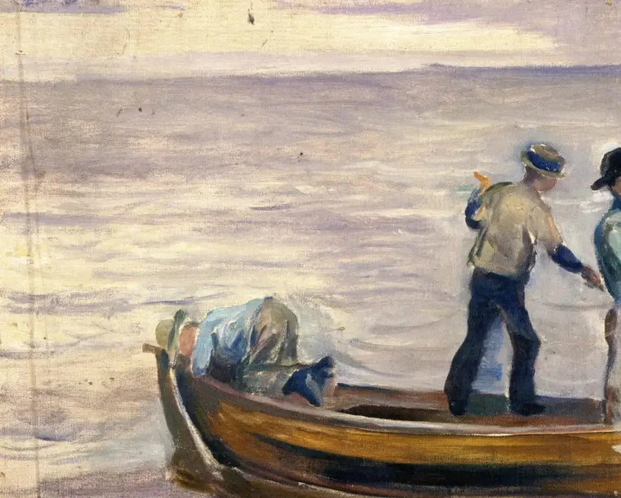 Båt med tre pojkar - Edvard Munch