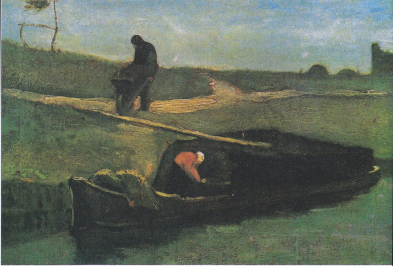 Torv båt med två personer - Vincent van Gogh