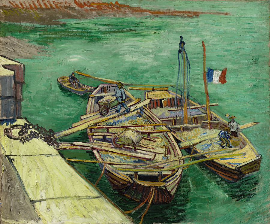 De förtöjda båtarna - Vincent van Gogh