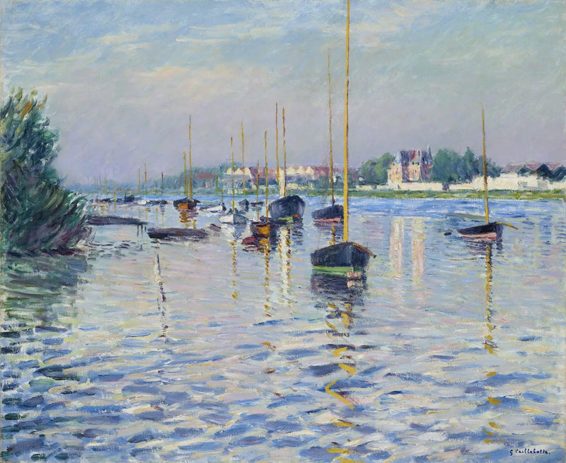 Båtar för ankar på Seine i Argenteuil - Gustave Caillebotte
