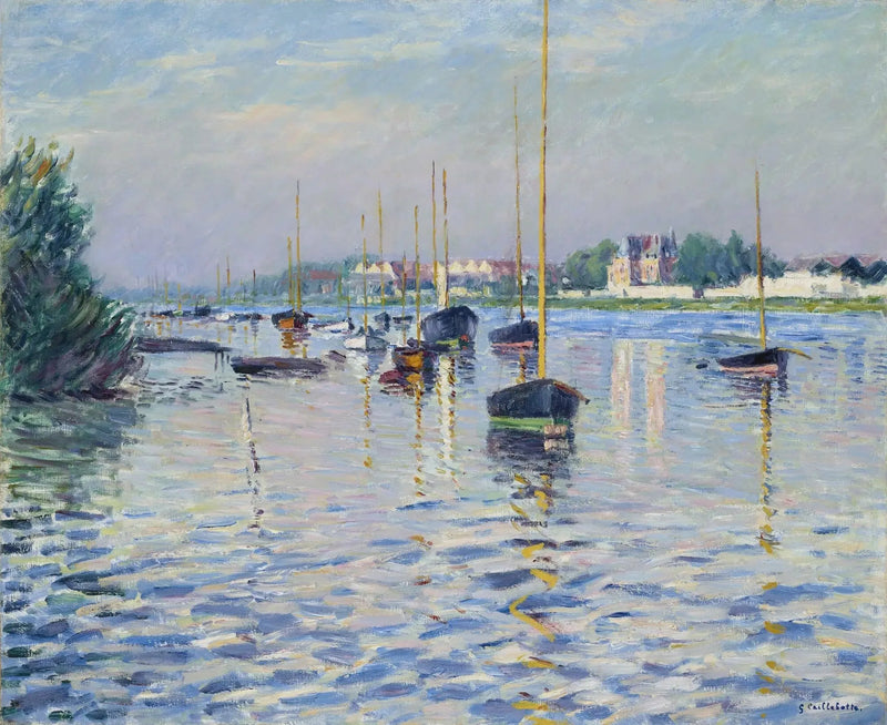 Båtar för ankar på Seine i Argenteuil - Gustave Caillebotte
