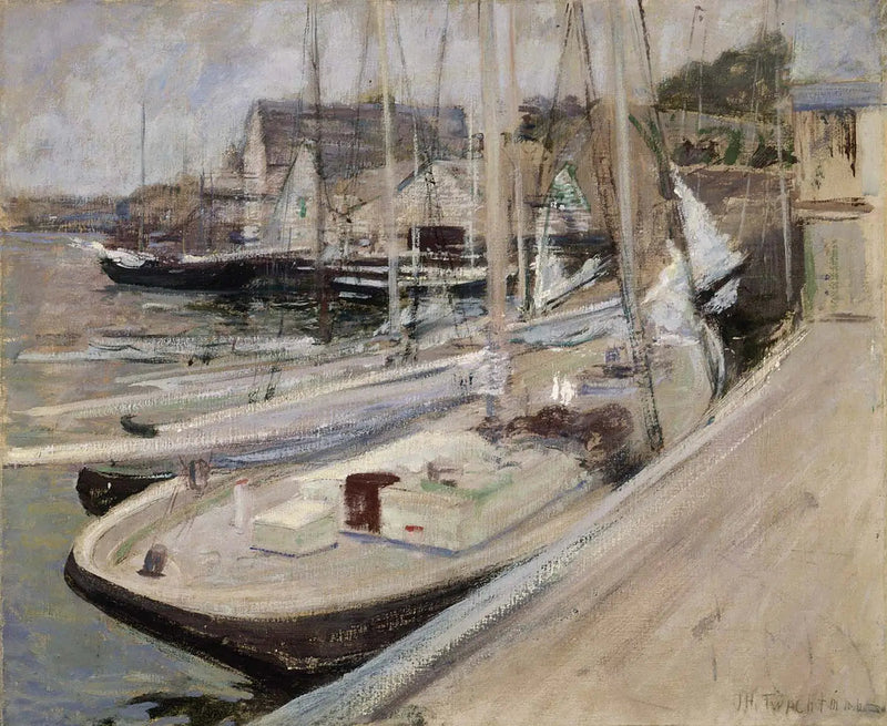 Fiskebåtar i Gloucester - John Henry Twachtman