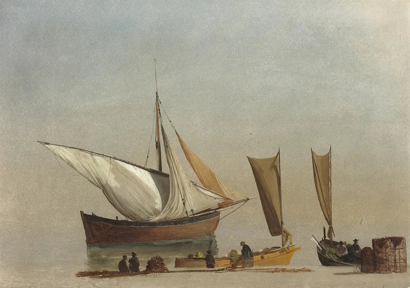 Fiskebåtar - Albert Bierstadt