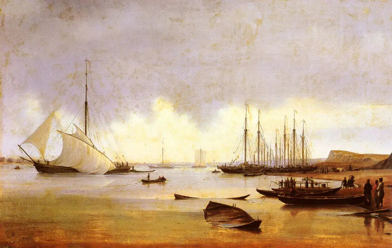 Fiskebåtar utanför en kaj - Alexandre Ivanov