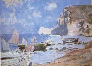 Fiskebåtar, Étretat - Claude Monet