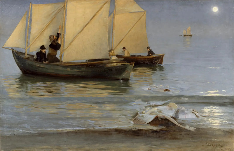 Fiskebåtar - Peder Severin Krøyer