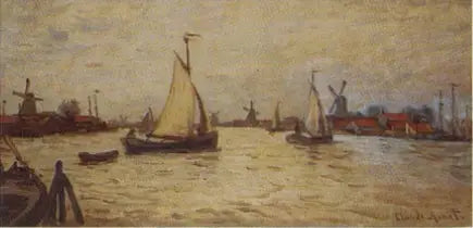 Båtar i Holland nära Zaandam - Claude Monet