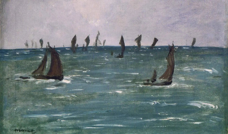 Båtar till sjöss, Golfen av Gascogne - Édouard Manet