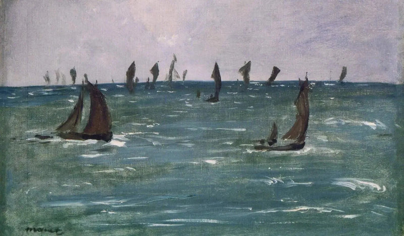 Båtar till sjöss, Golfen av Gascogne - Édouard Manet