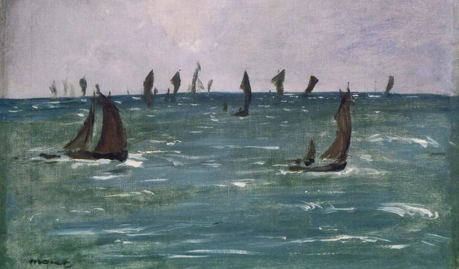 Båtar till sjöss, Golfen av Gascogne - Édouard Manet