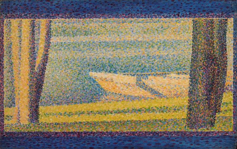 Båtar och träd förtöjda - Georges Seurat