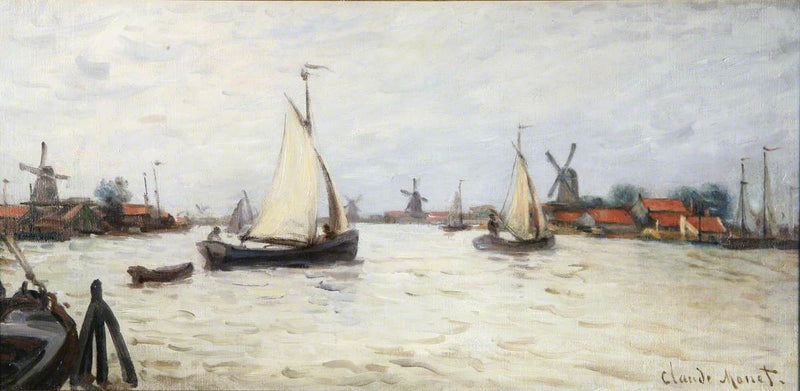 Båtar i Holland, nära Zaandam W173 - Claude Monet