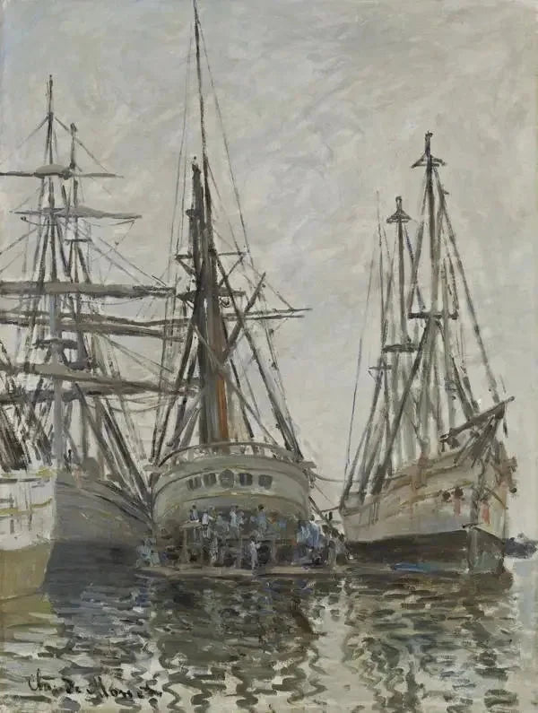 Båtar i en hamn W260 - Claude Monet