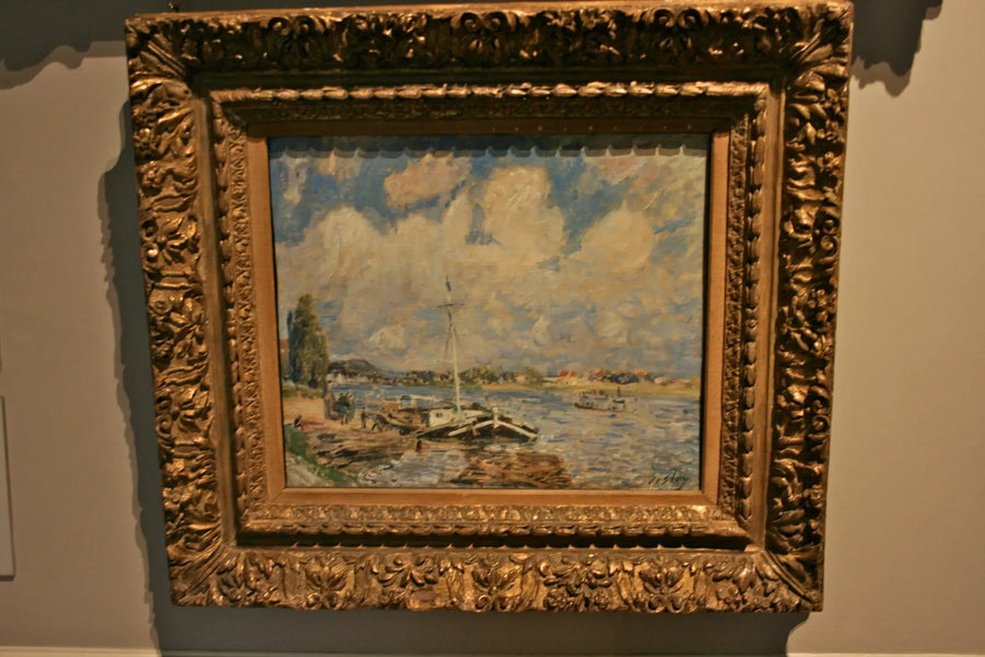 Båtar på Seine - Alfred Sisley