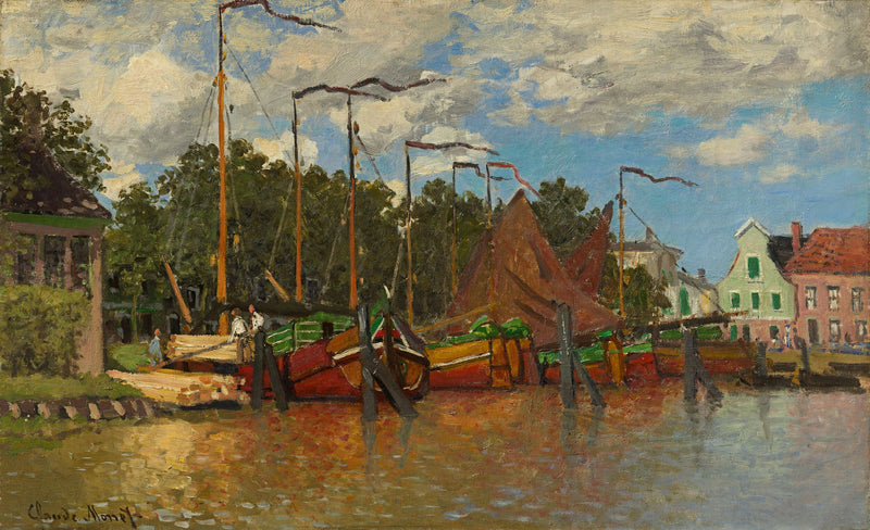 Båtar i Zaandam W189 - Claude Monet
