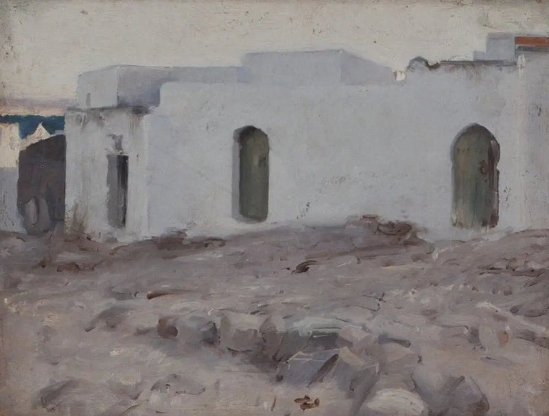 Moorish byggnader i molnigt väder - John Singer Sargent
