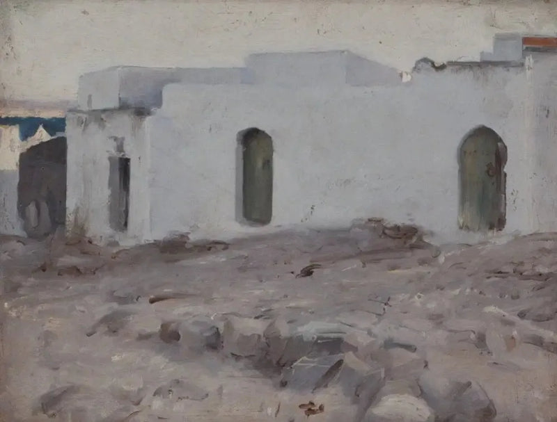 Moorish byggnader i molnigt väder - John Singer Sargent