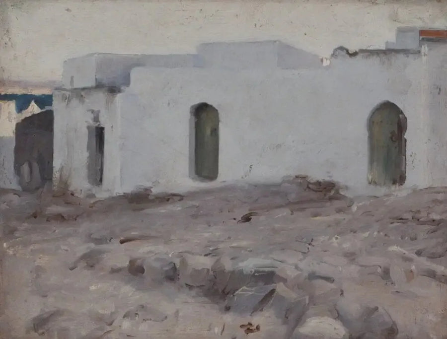 Moorish byggnader i molnigt väder - John Singer Sargent