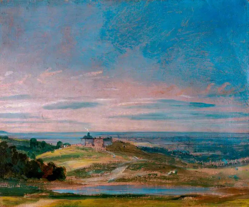 Byggnader på en sluttning nära Hampstead - John Constable