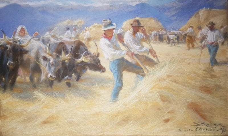 Slag vid Civita d'Antino. Pastell - Peder Severin Krøyer