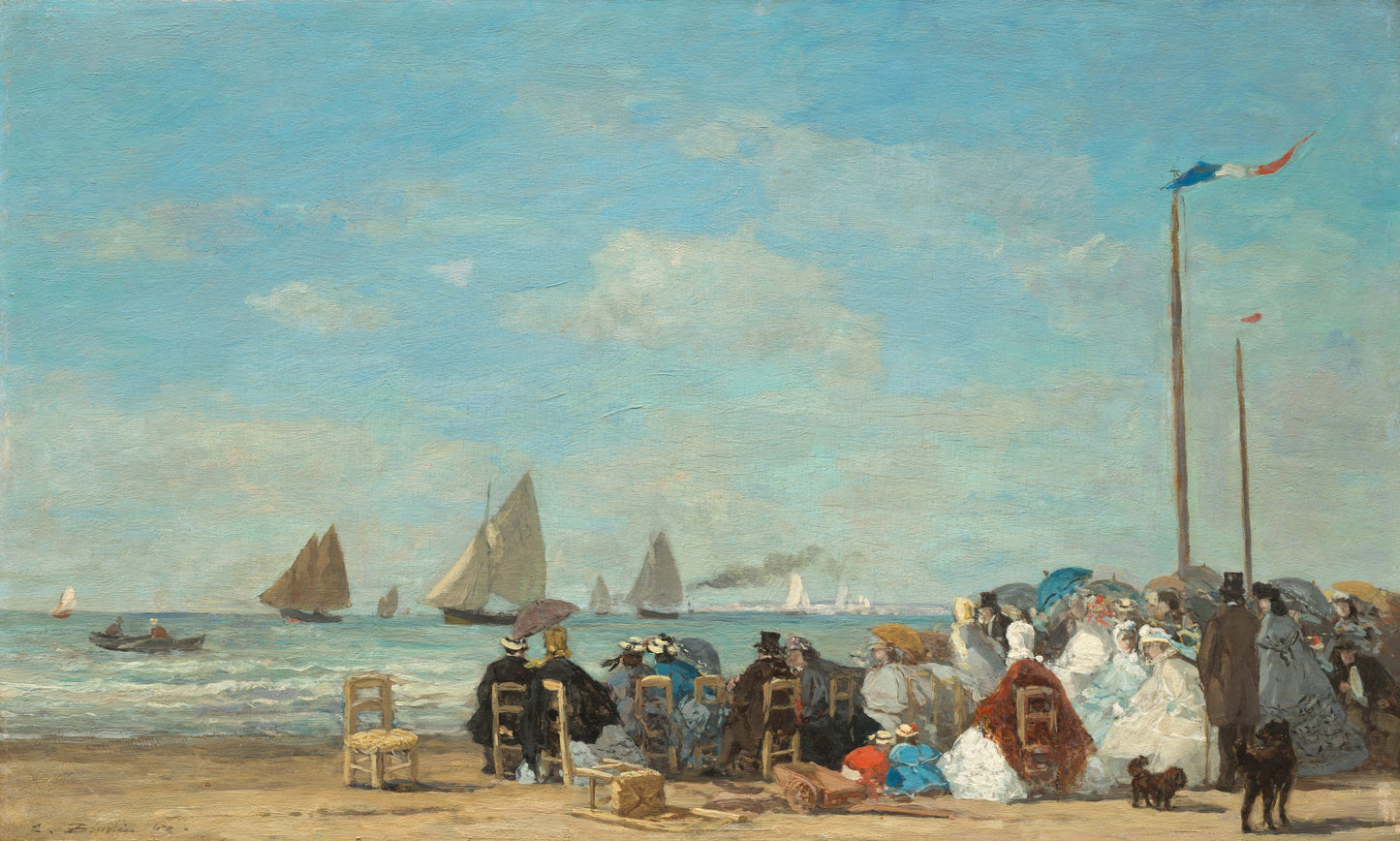 🏖️ Strandscen i Trouville – Eugène Boudin (1863)
