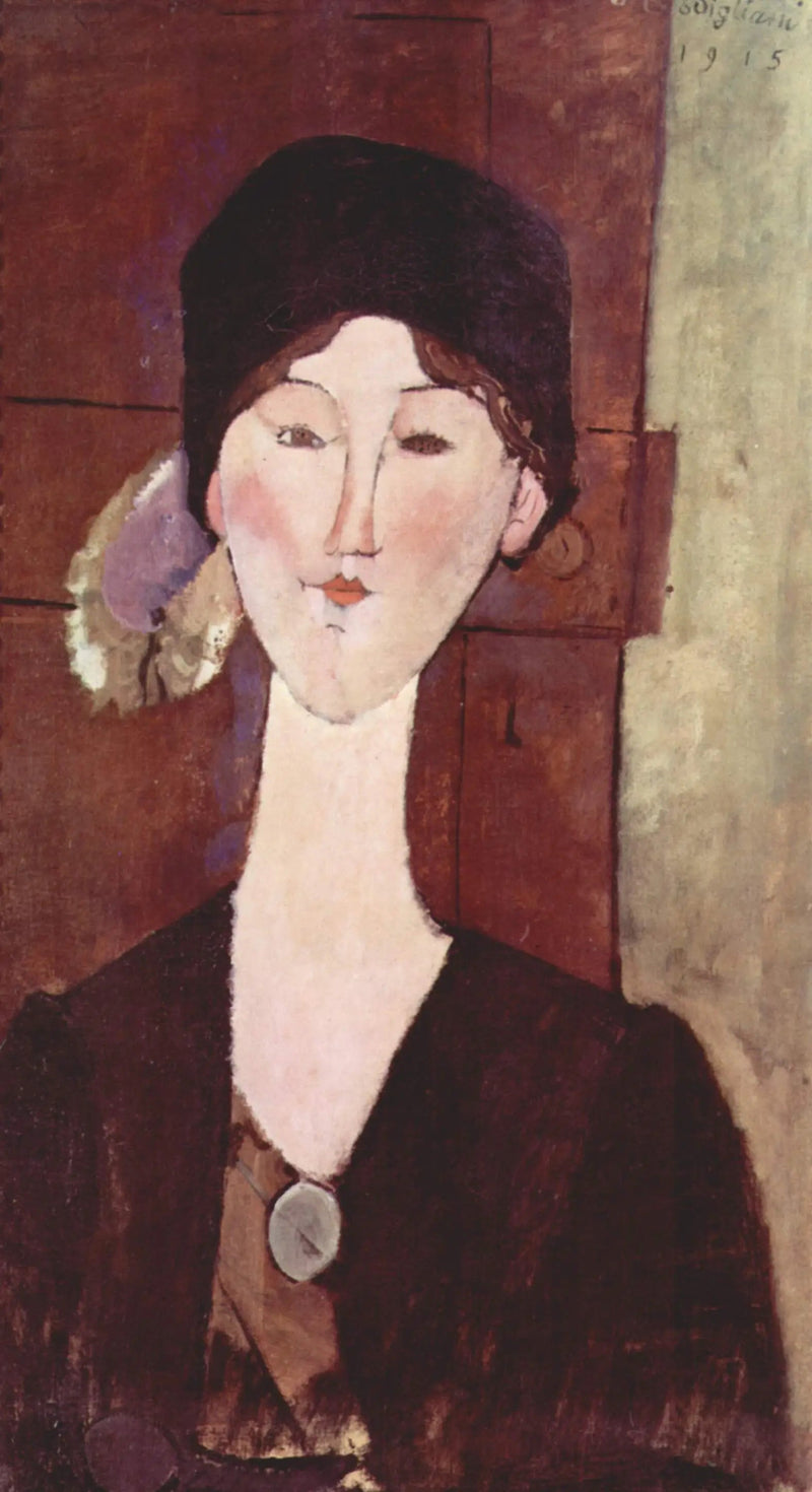 Beatrice Hastings framför en dörr - Amedeo Modigliani