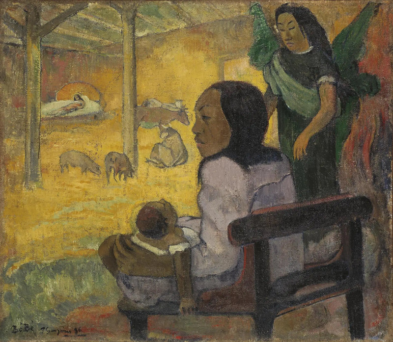 Bebis, eller Kristi födelse i tahitiskt stil - Paul Gauguin