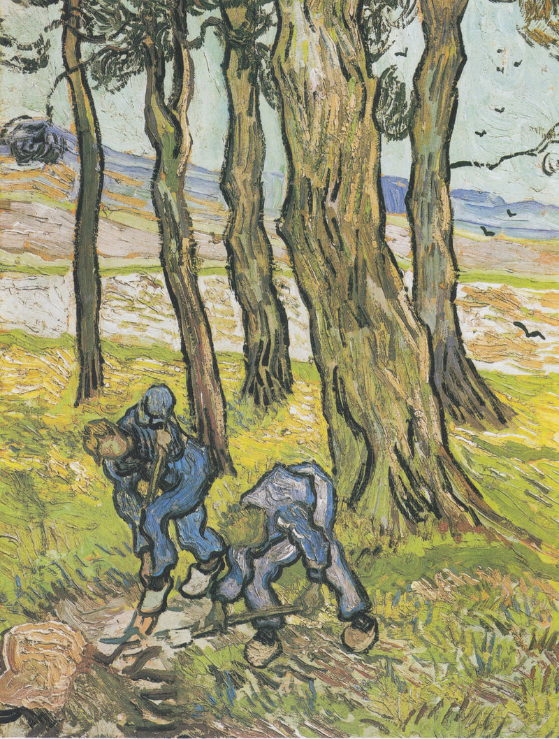 Två gräsklippare bland träden / Gräsklipparna - Vincent van Gogh