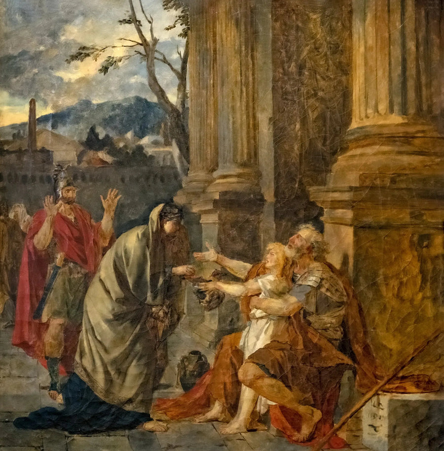 Belisarius erkänd av en soldat - Jacques-Louis David