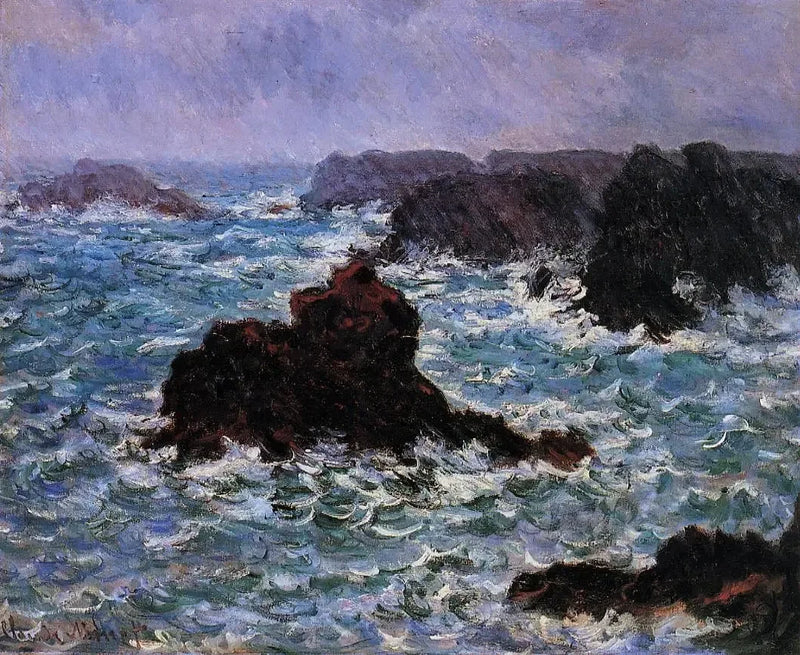 Belle-Île, regneffekt W1112 - Claude Monet