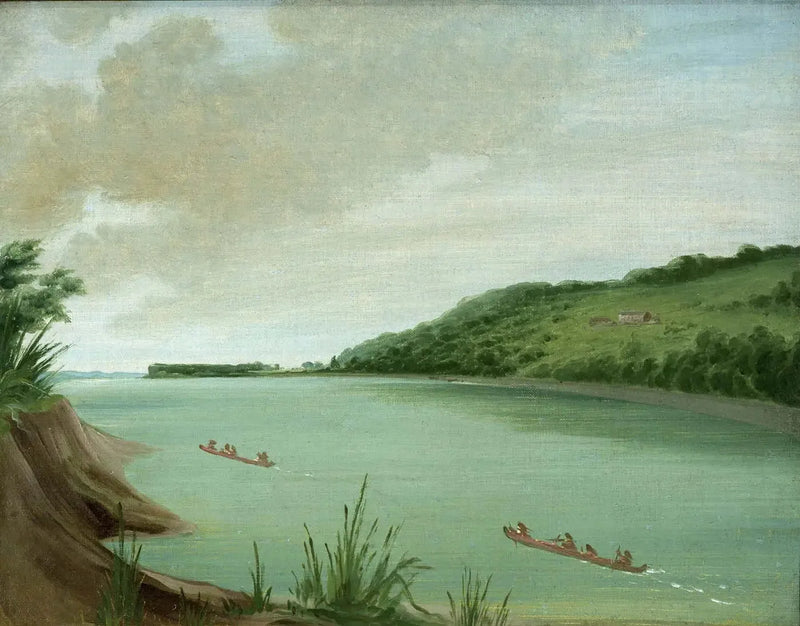 Belle Vue, den indiska agenturen för major Dougherty, 870 mil ovanför Saint-Louis - George Catlin