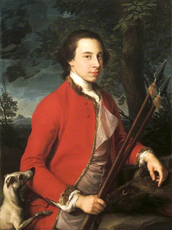 Benjamin Lethieullier MP (1728/9-1797), med två vildsvinslansar - Pompeo Batoni