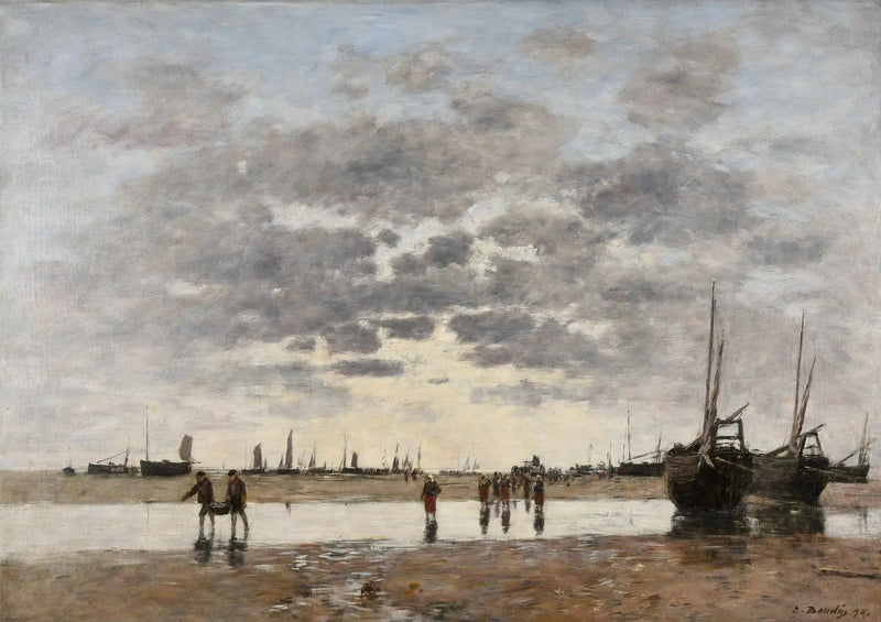 Berck: återkomsten av båtar - Eugène Boudin