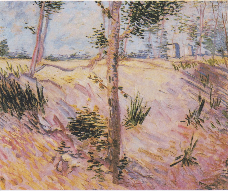 Träd på en sluttning - Vincent van Gogh