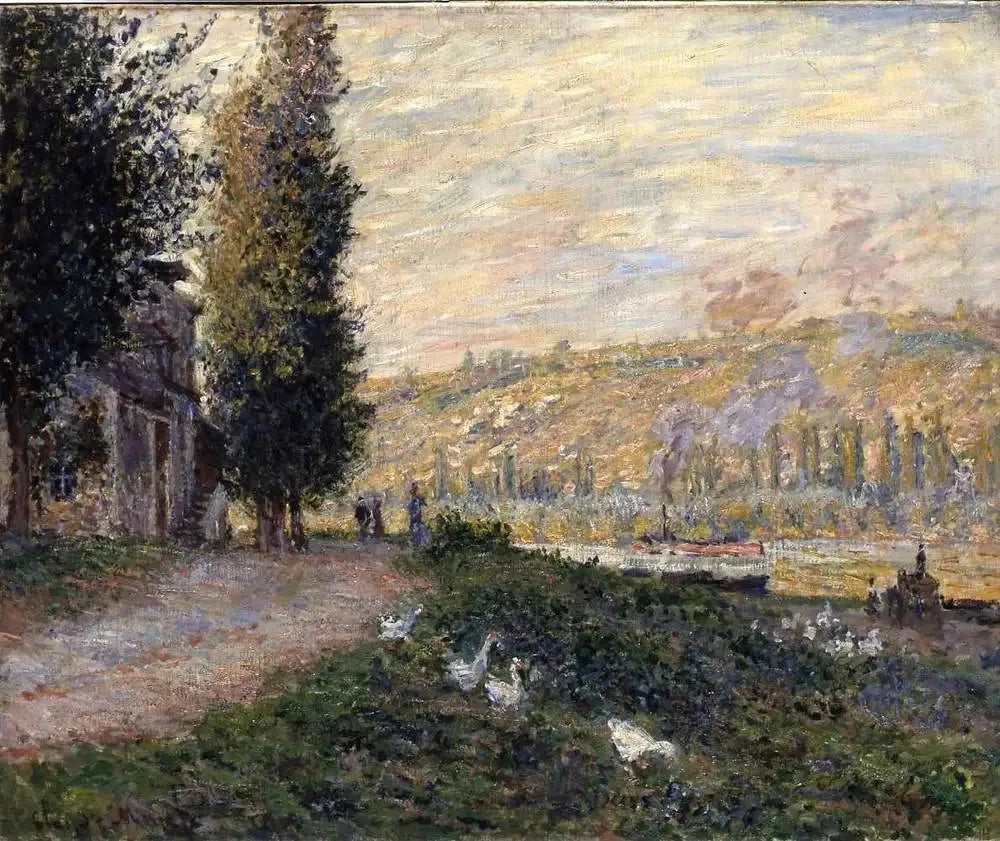 La Berge à Lavacourt W495 par Claude Monet, Staatliche Kunstsammlungen Dresden