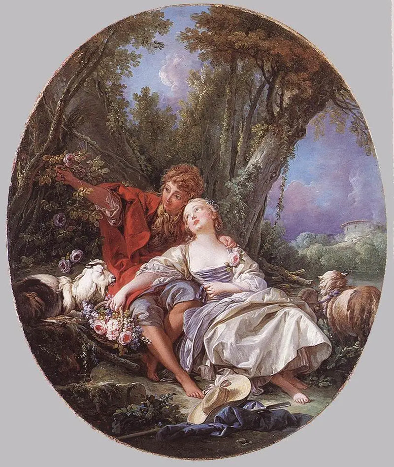 Berger och fårskötare vila - François Boucher