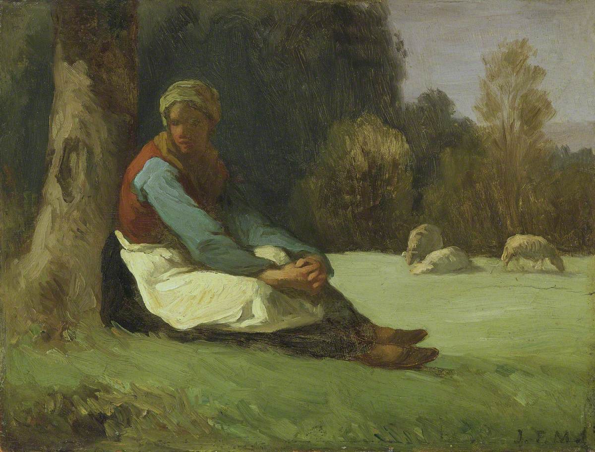 Bergère assise - Jean-François Millet
