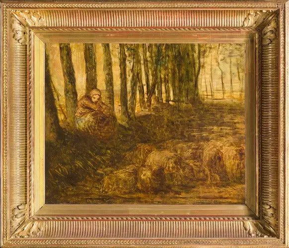 Bergsfru och fårskock - Jean-François Millet