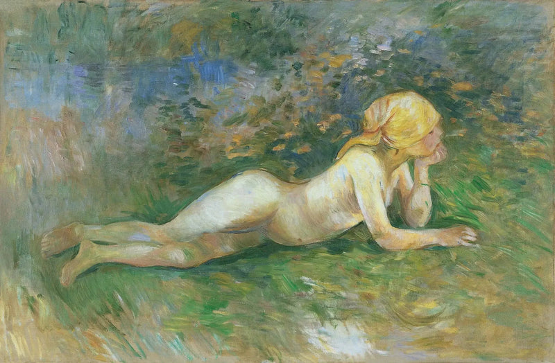 Naken liggande herde - Berthe Morisot