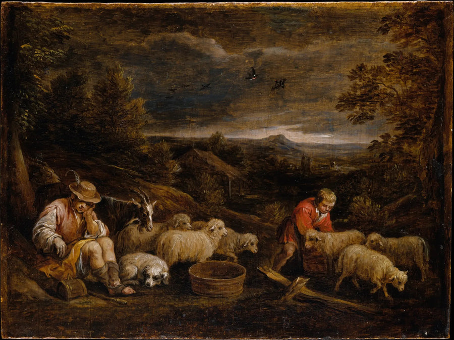 Bergare och får - David Teniers den yngre