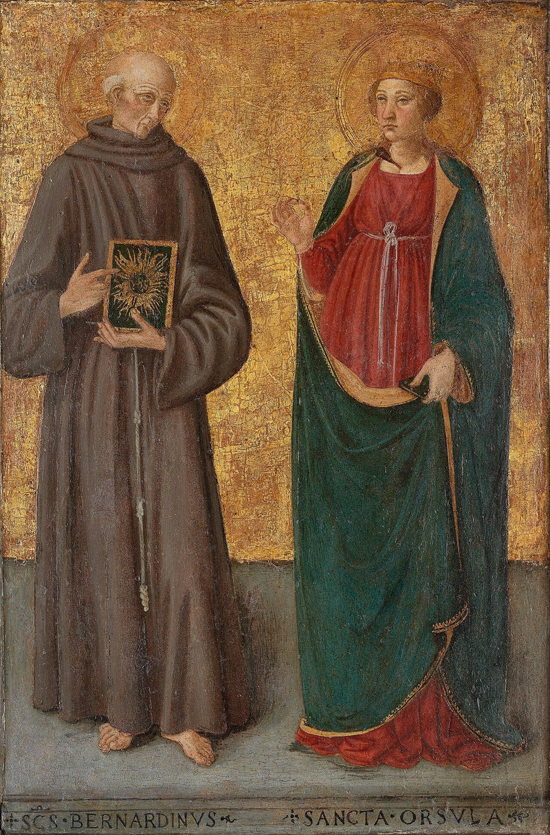 Bernardin de Sienne och heliga Ursula - Cosimo Rosselli