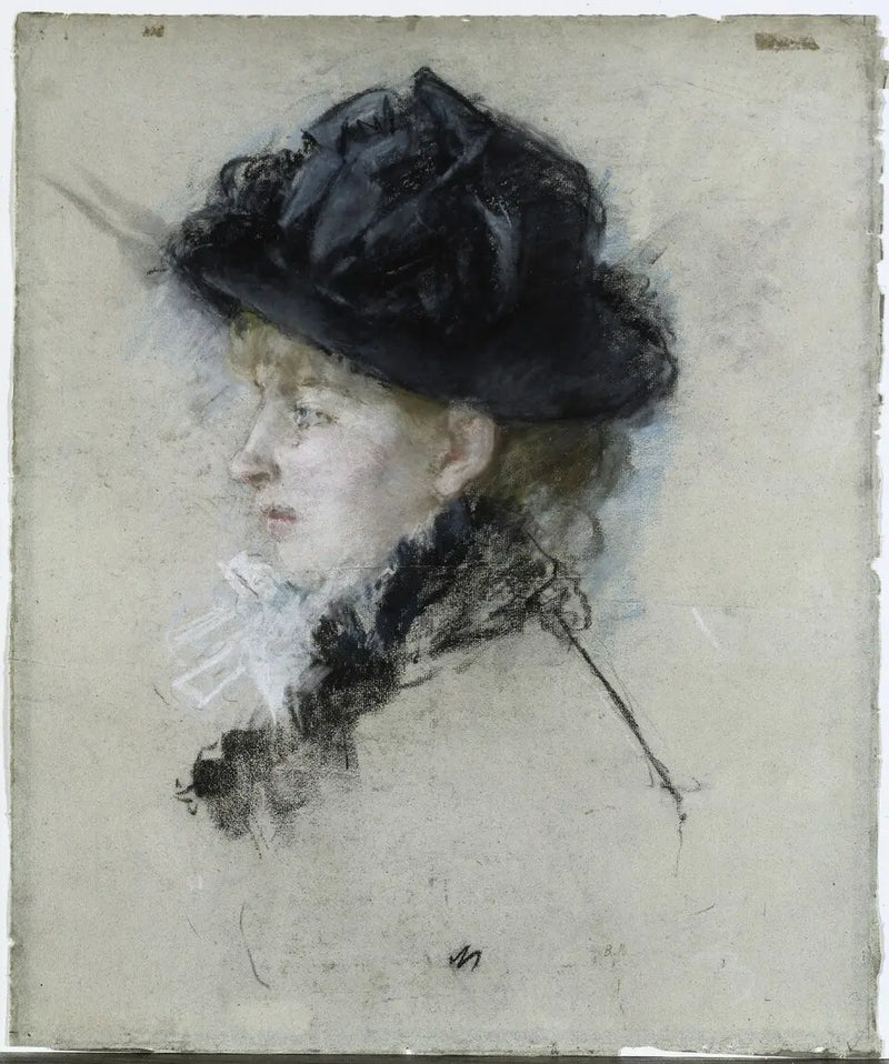 Louise Riesener au chapeau - Berthe Morisot