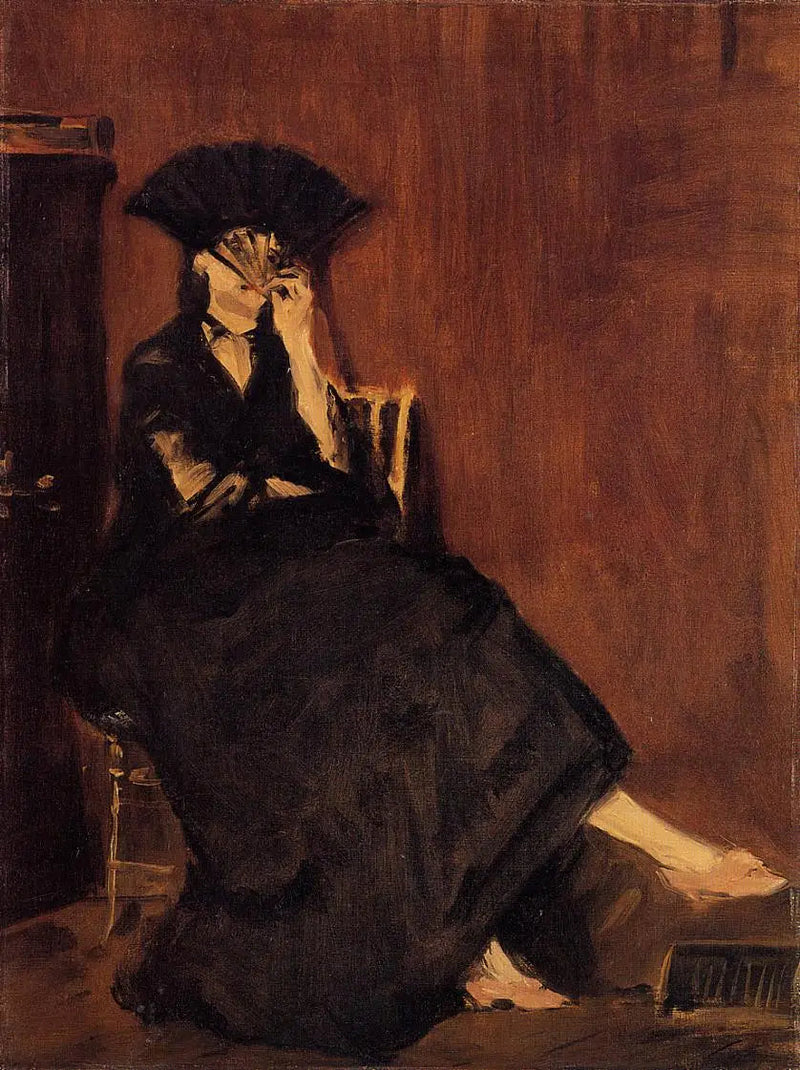 Berthe Morisot med fläkten - Édouard Manet