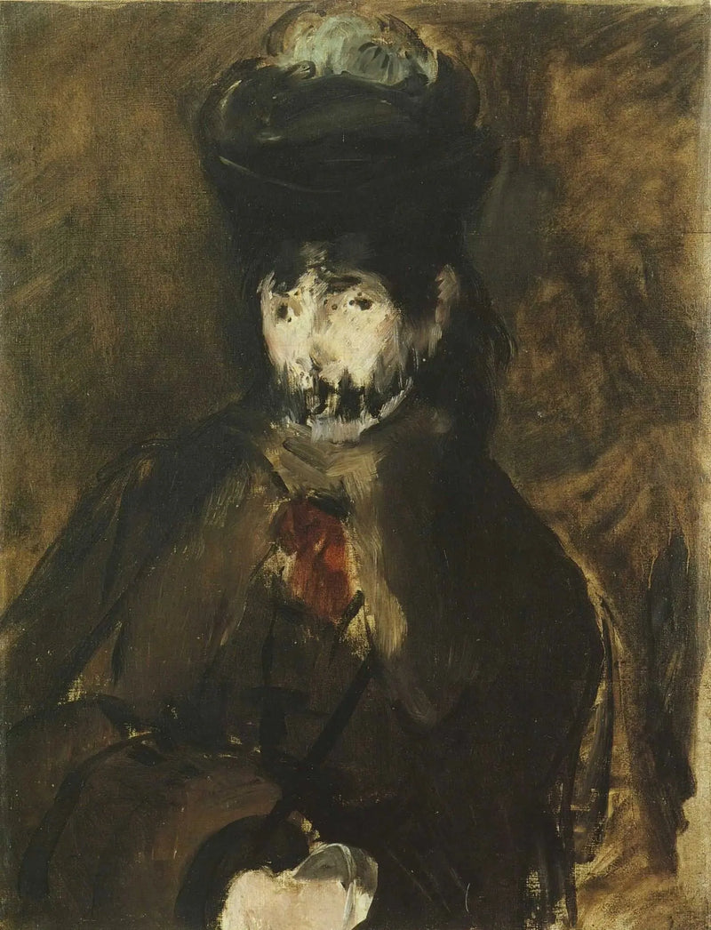 Berthe Morisot med slöjan - Édouard Manet