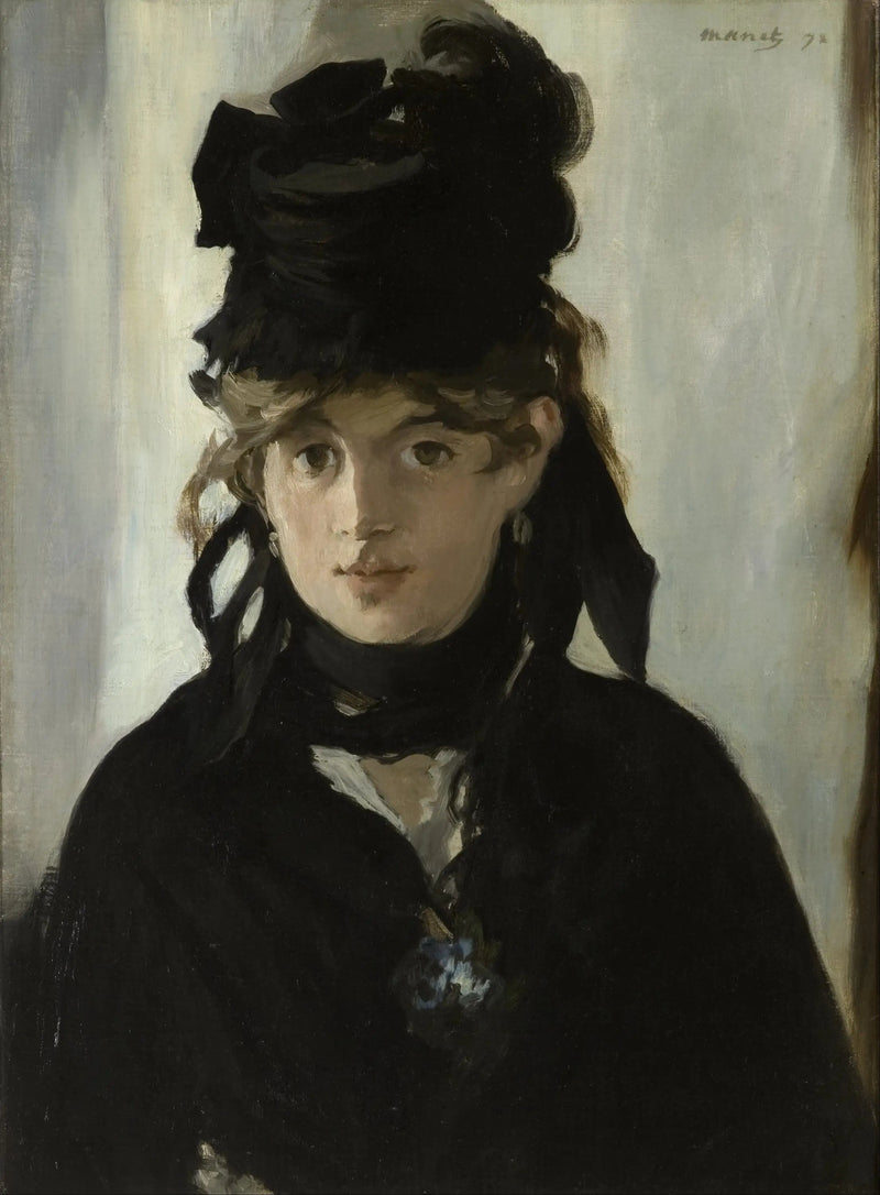 Berthe Morisot med bukett av violer - Édouard Manet