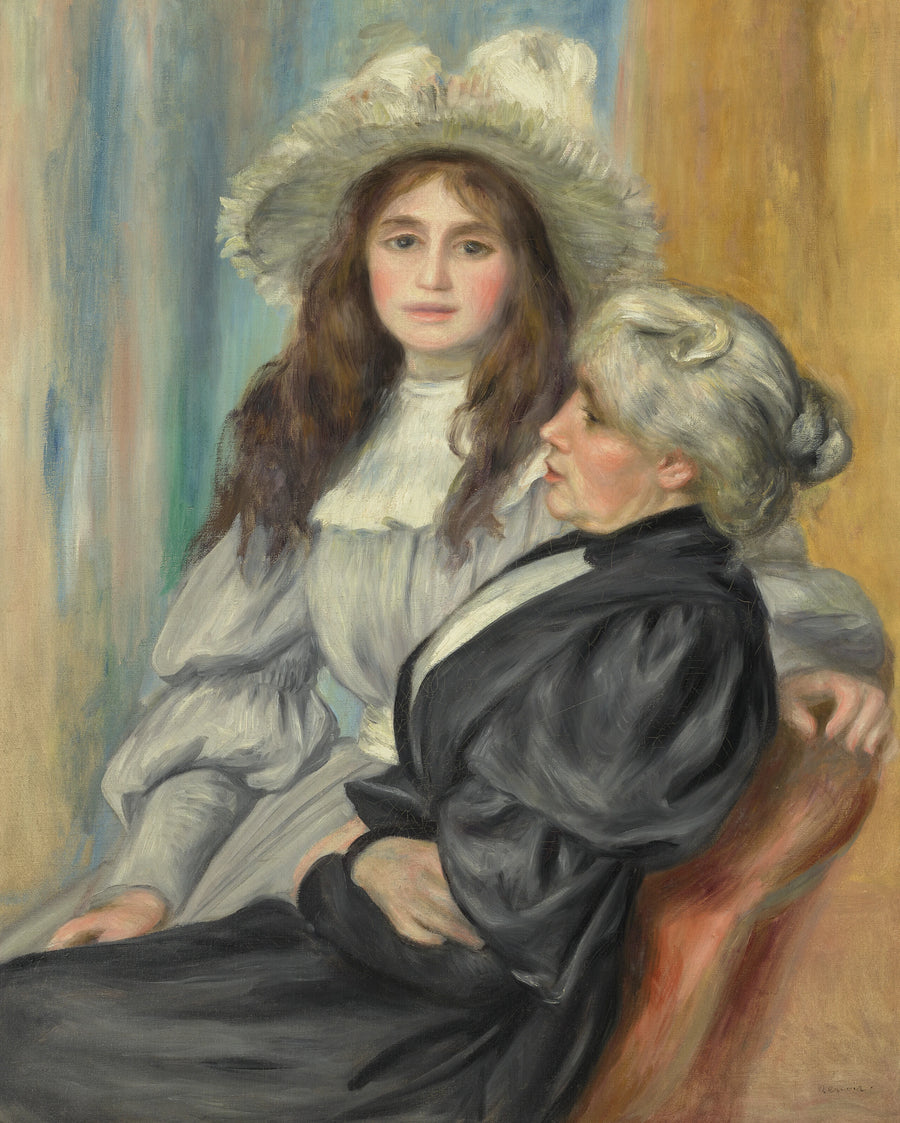 Berthe Morisot och hennes dotter Julie Manet - Pierre-Auguste Renoir